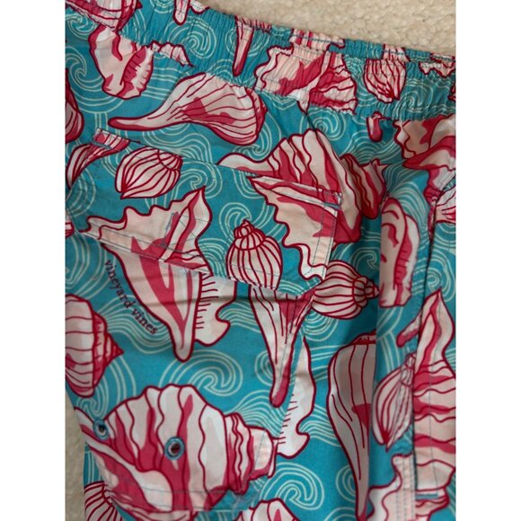 Mens Tropical Seashell Print Swim Trunks With Elastic Waist & Drawstring xl - Picture 3 of 16